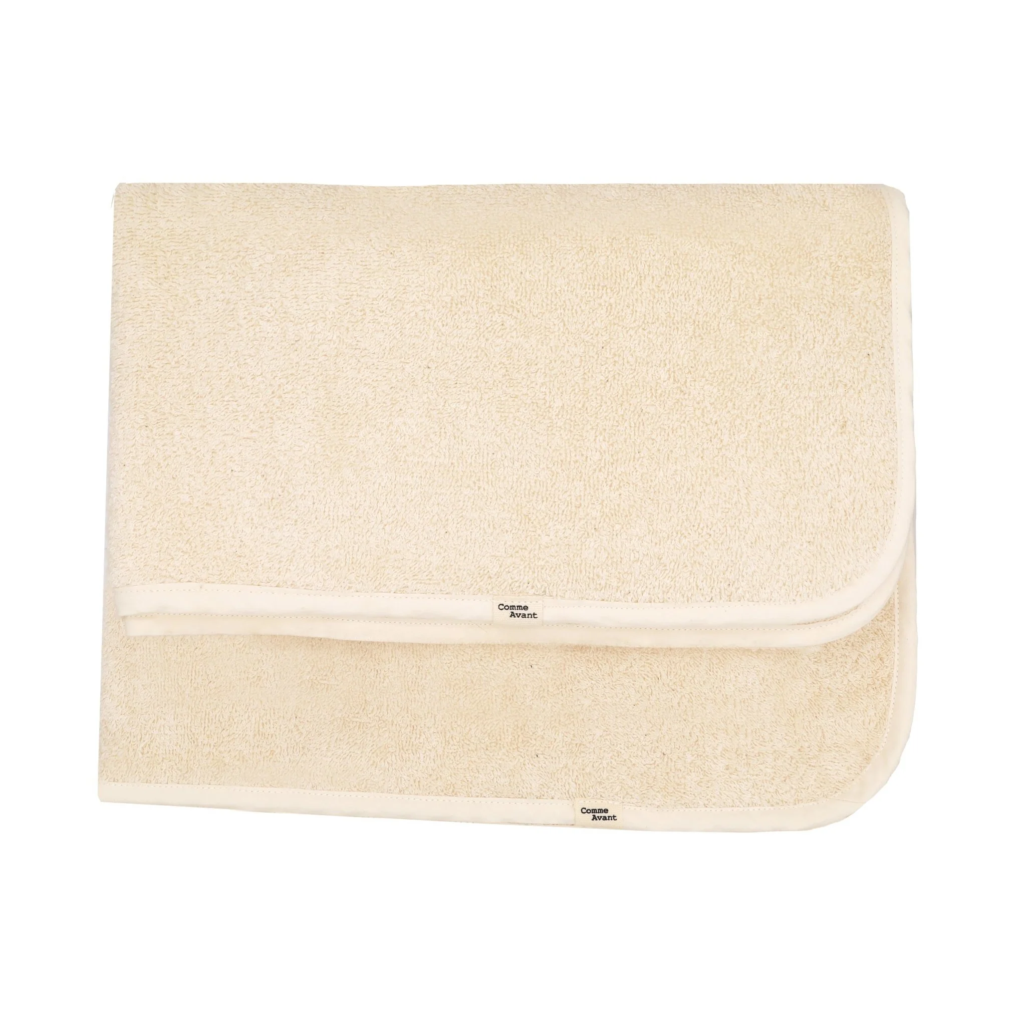 Serviette de bain en coton - Version 1 - Petit format - 75 x 90 cm / Écru