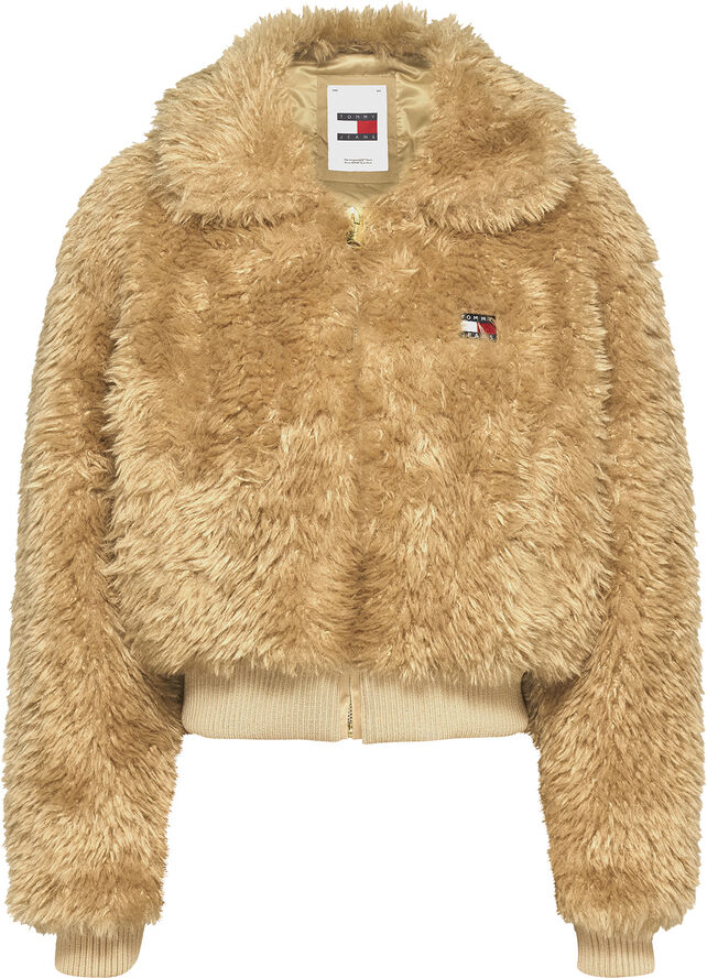 Tommy Hilfiger TJW FAUX SHEARLING JACKET Gentle gold
