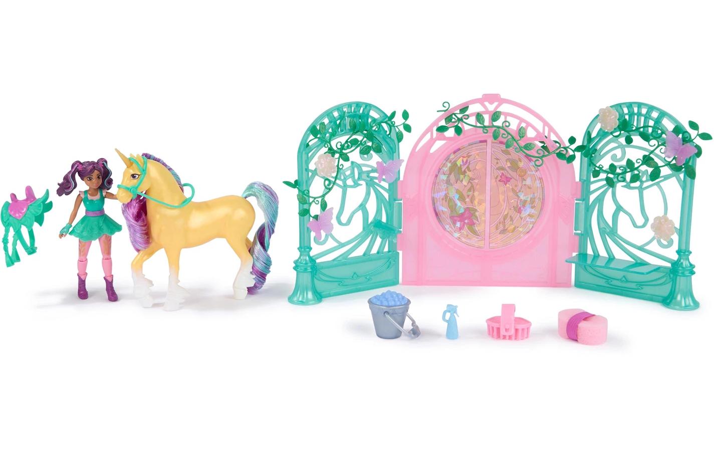 Unicorn Academy Ava und Leaf Stall-SetSpielset für Kinder