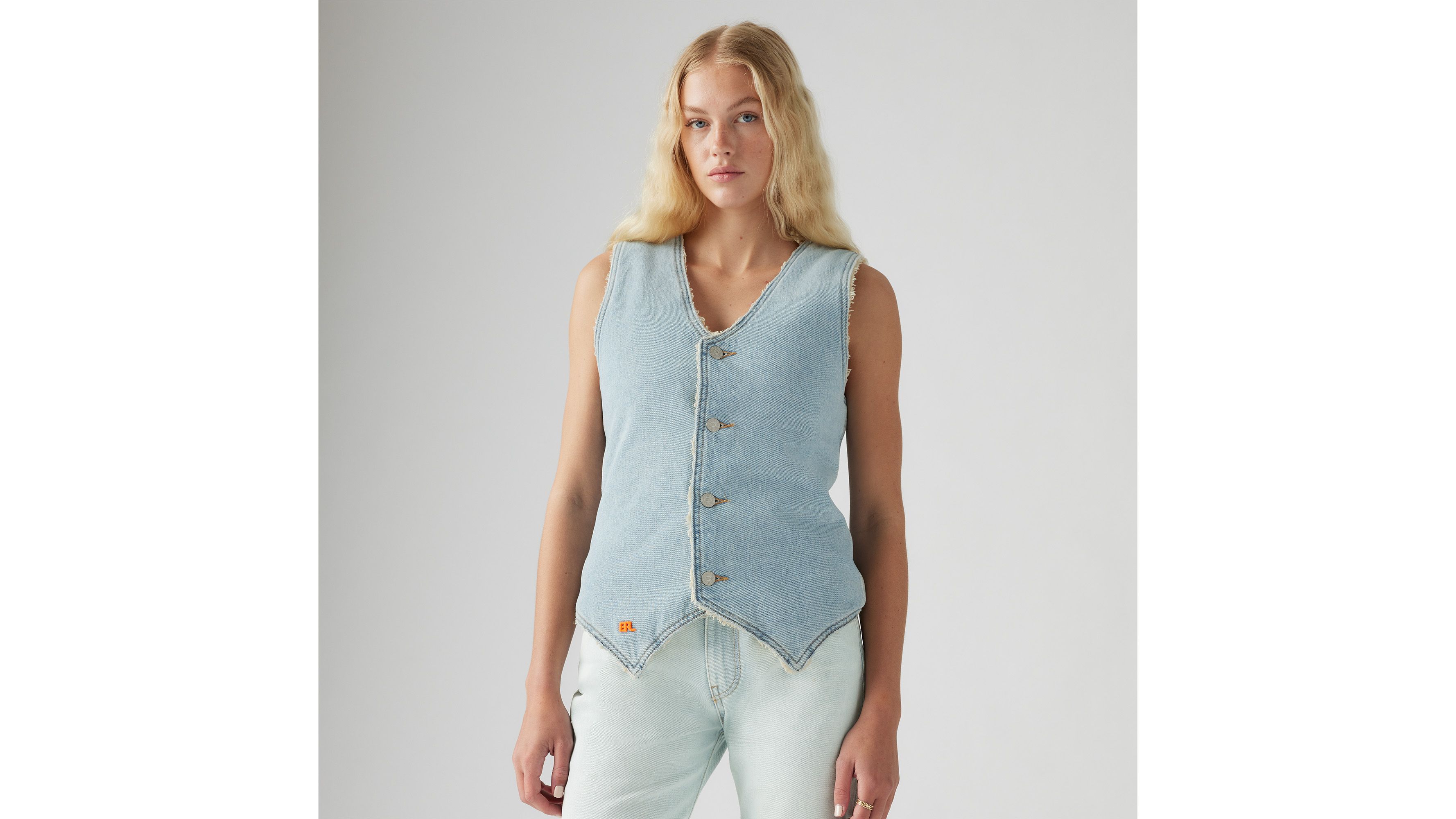 Levi's® x ERL Denim Veste sans manche Denim - Light Indigo - Bleu