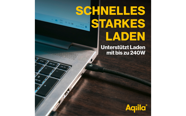 Aqiila Cablebird CB Ladekabel / Sync-Kabel USB-C zu USB-C / 240 W