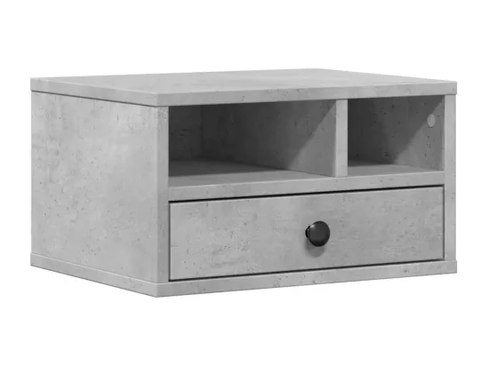Support d'imprimante gris béton 40x32x22,5 cm bois d'ingénierie