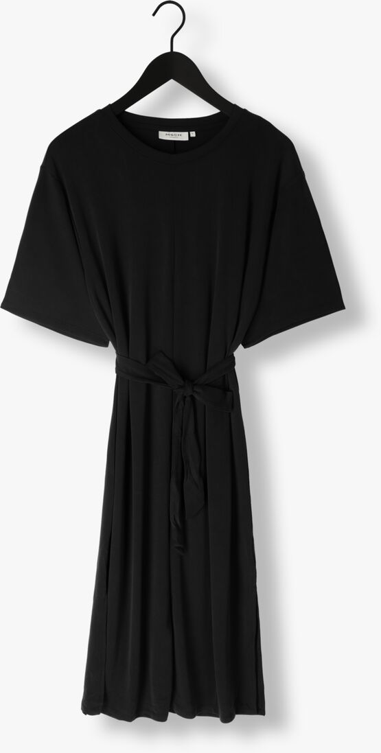 MSCH COPENHAGEN zwarte msch copenhagen midi jurk mschdeanie lynette 2/4 dress