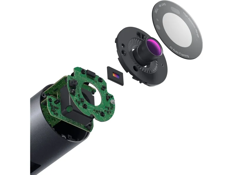 Dell UltraSharp WB7022 - Webcam - farve - 8,3 MP - 3840 x 2160 - USB