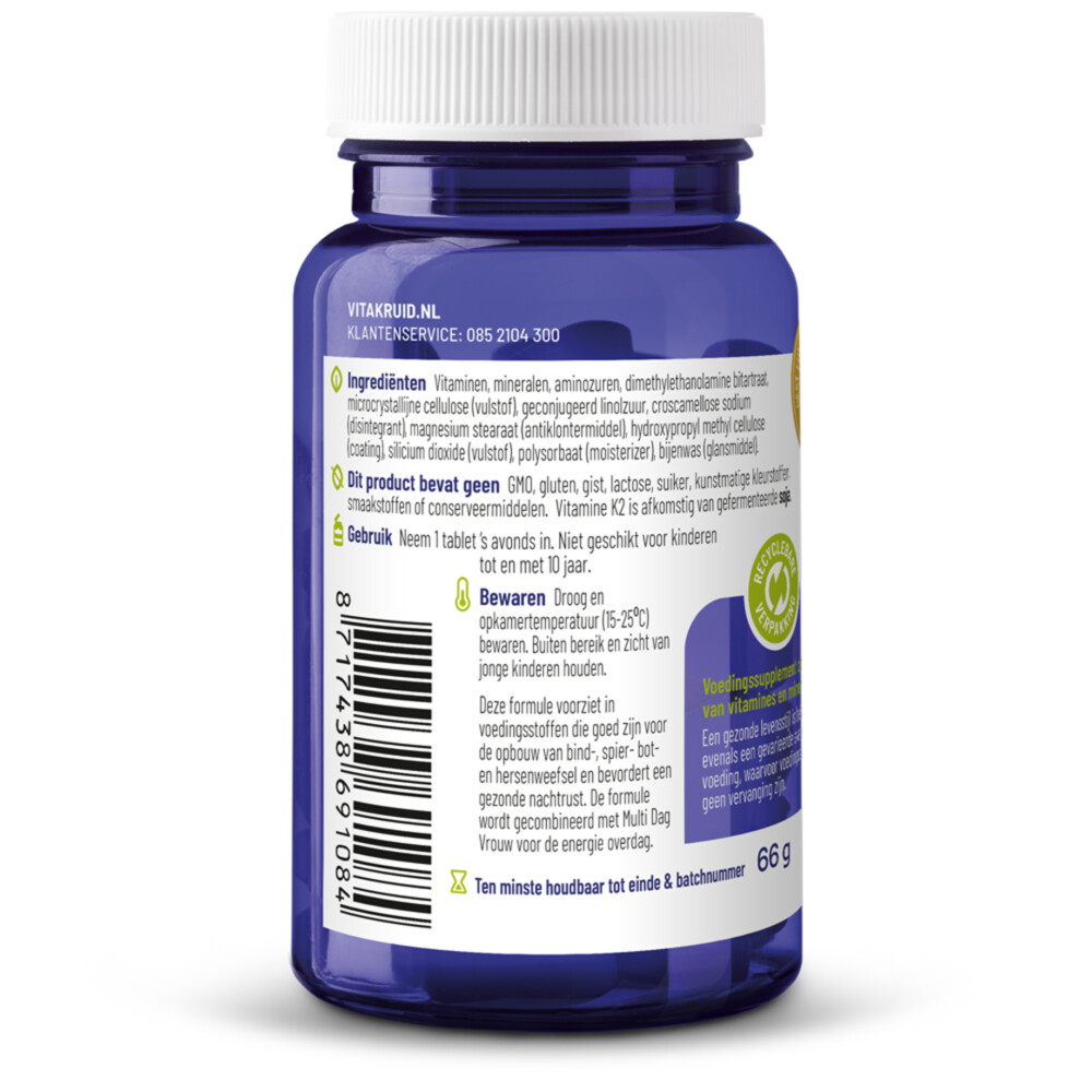 2x Vitakruid Multi Nacht Vrouw 30 tabletten