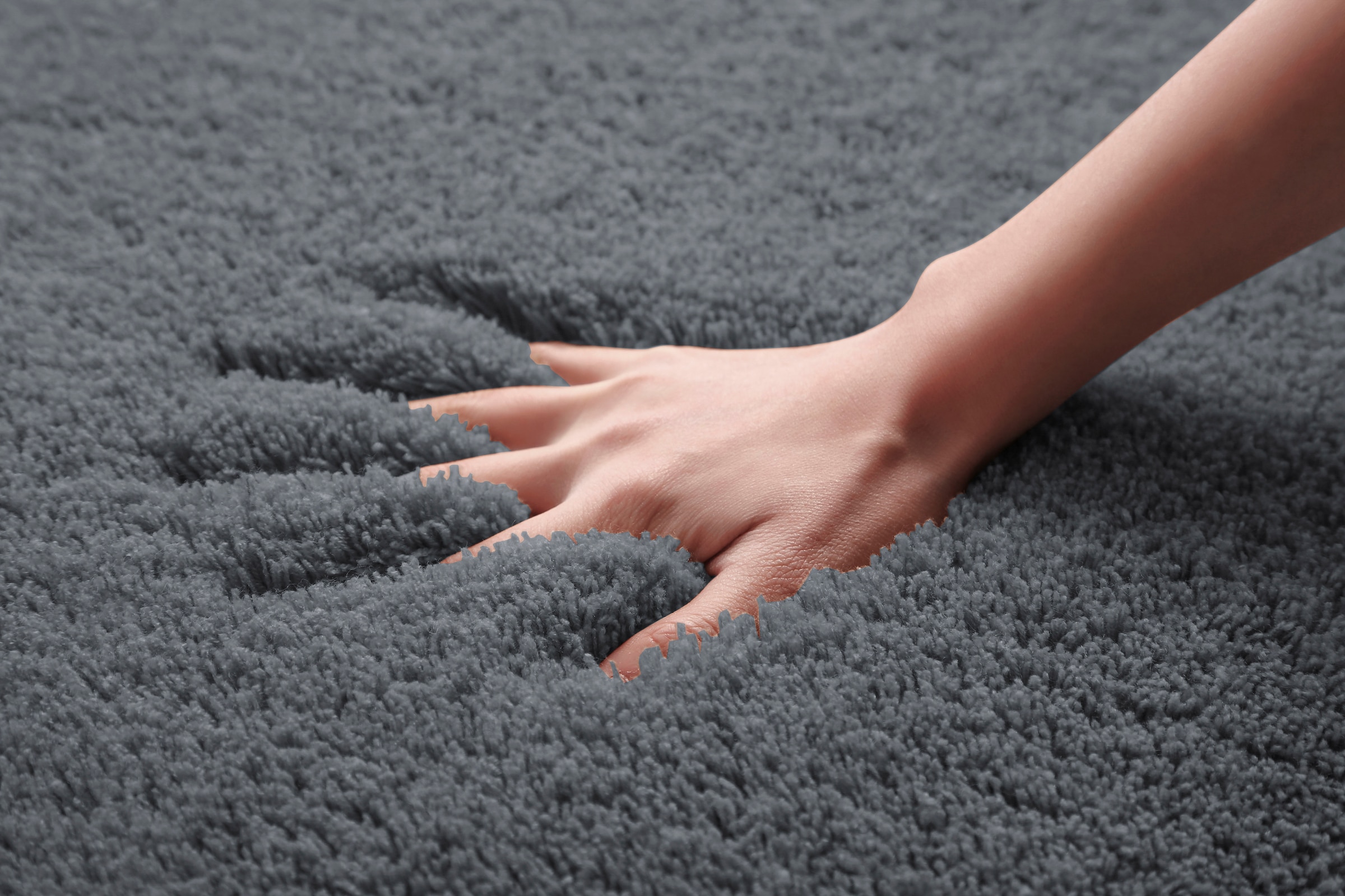 my home Badematte »Merida, Badvorleger, Badezimmer Teppich« Höhe 32 mm rutschhemmend beschichtet fussbodenheizungsgeeignet | schnell trocknend | strapazierfähig Badteppich, Uni Farben, rechteckig, rund & als 2-tlg. Set erhältlich