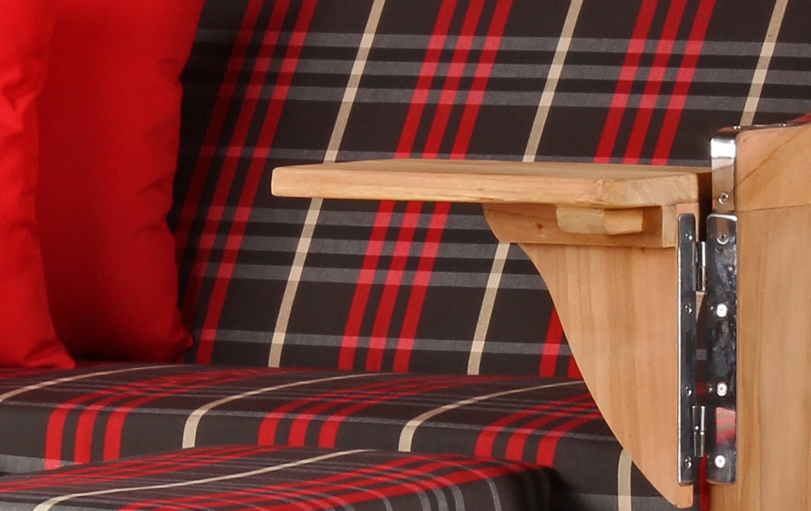 Strandstoel Rantum teak PE grijs design 529