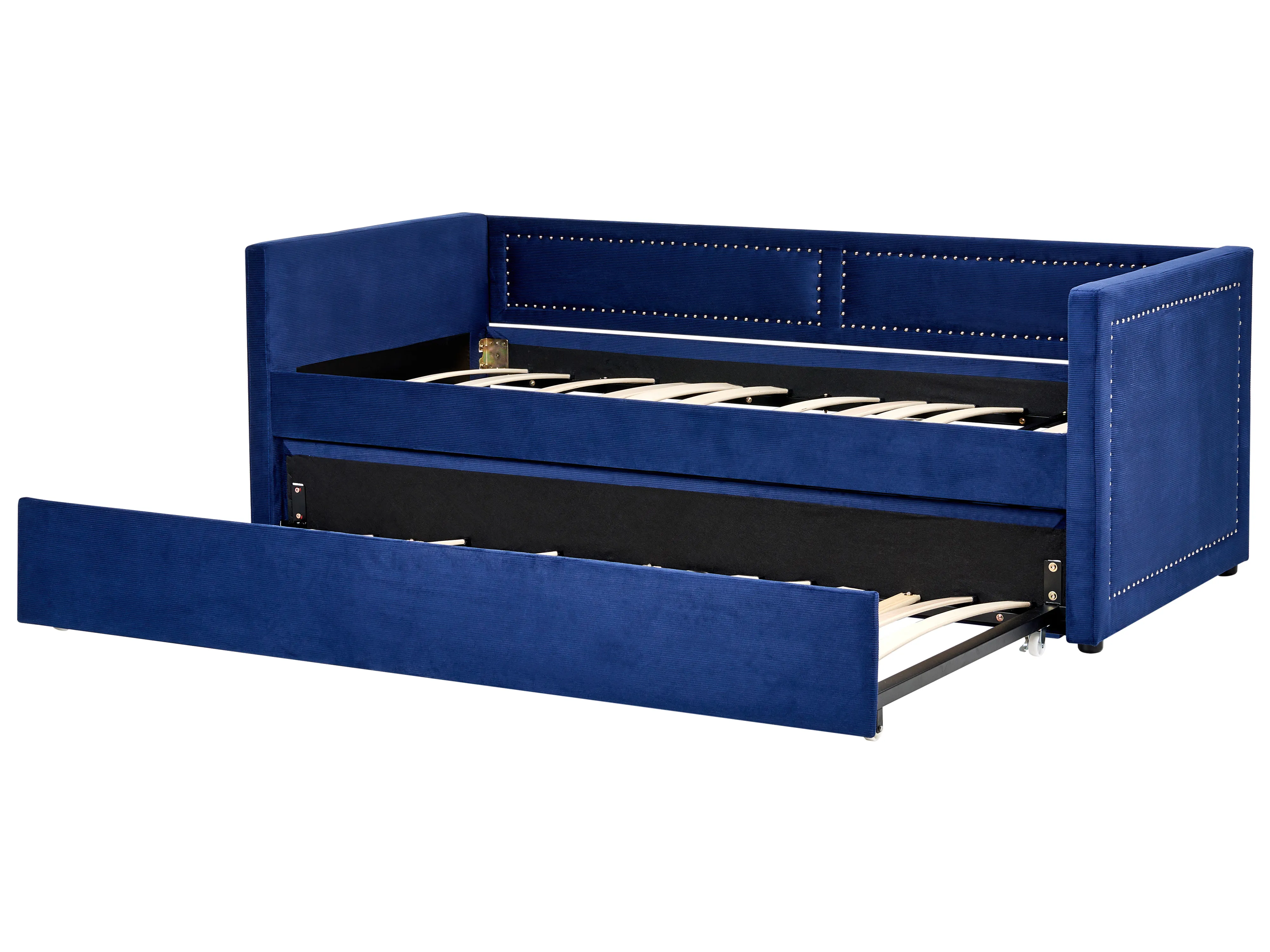 Onderschuifbed Corduroy MIMIZAN 90 x 200 cm Marineblauw