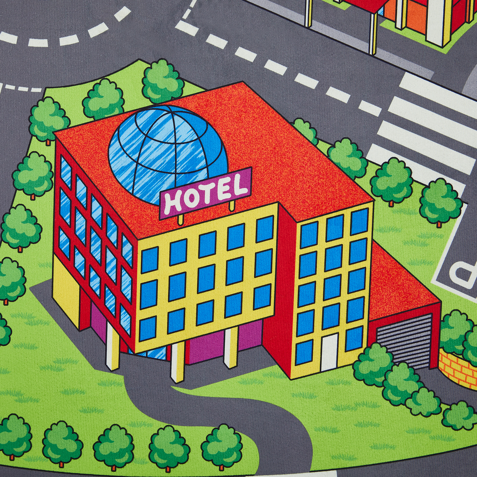 Kinder-Spielteppich - Autobahn - 100x150 cm