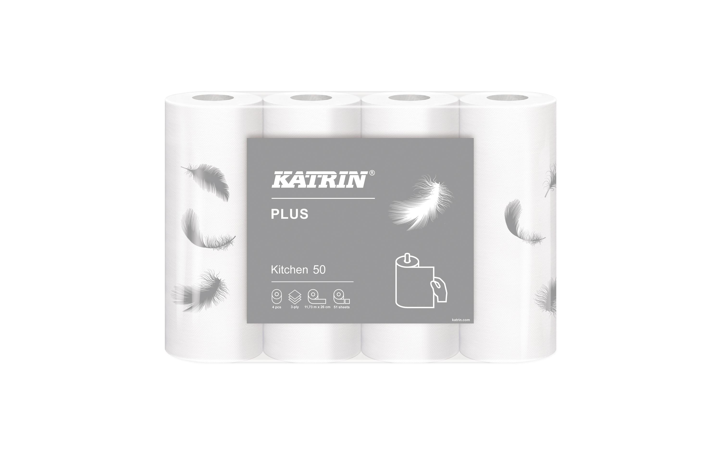 Haushaltspapier Küchenrolle Plus Kitchen 50Papierrolle 3-lagig, 26 x 23 cm