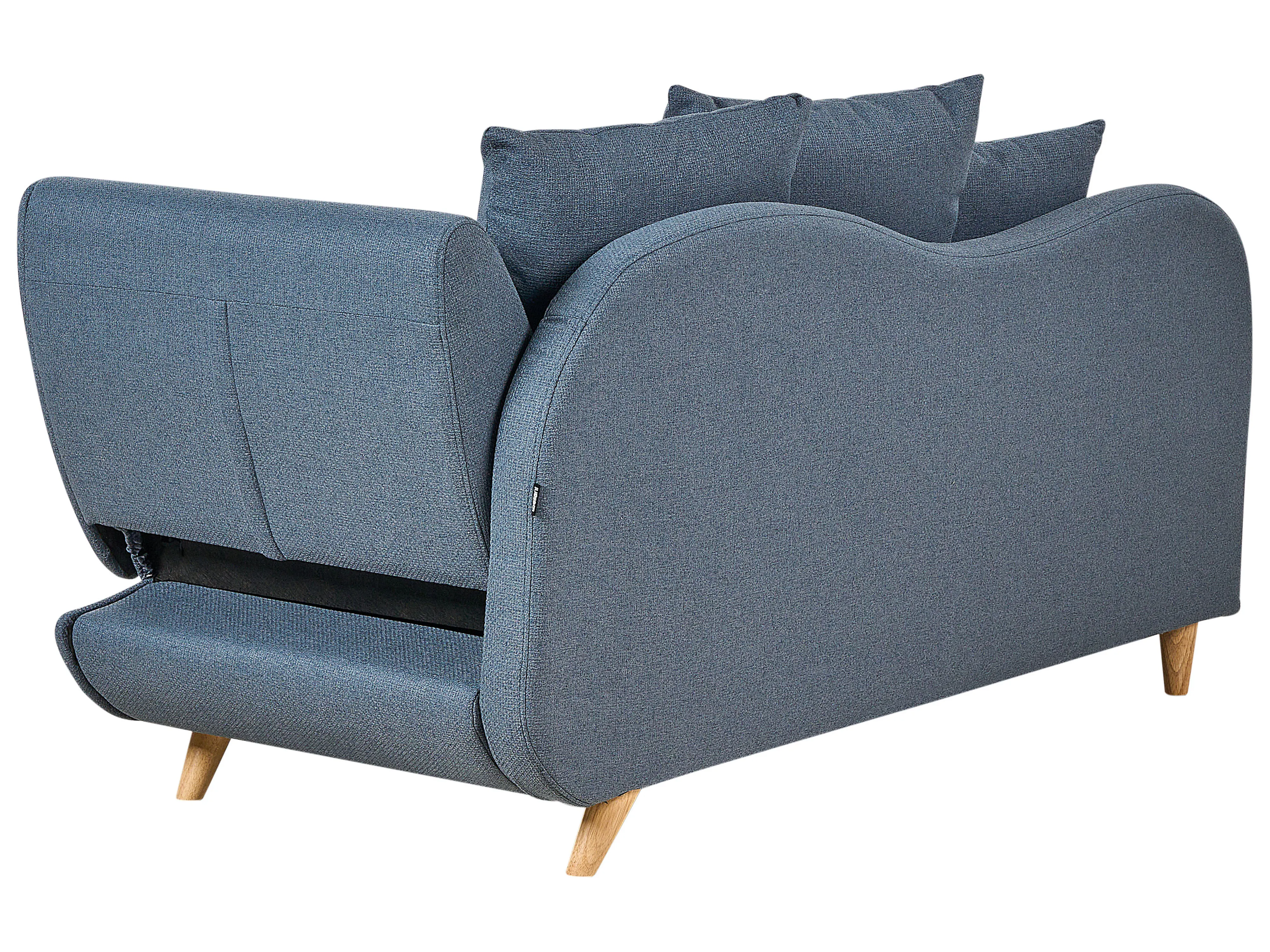 Rechtszijdige chaise longue MERI Kunstlinnen Donkerblauw met opbergruimte