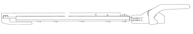 Polyplastic Fensteraussteller mit Klick Klack Automatik 23 cm rechts