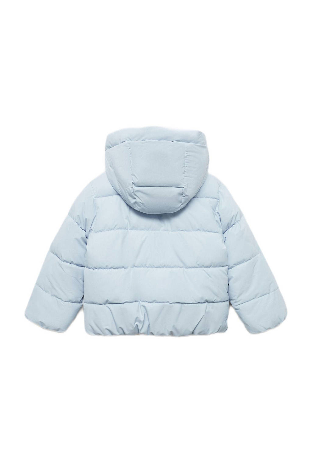 Mango Kids gewatteerde winterjas lichtblauw