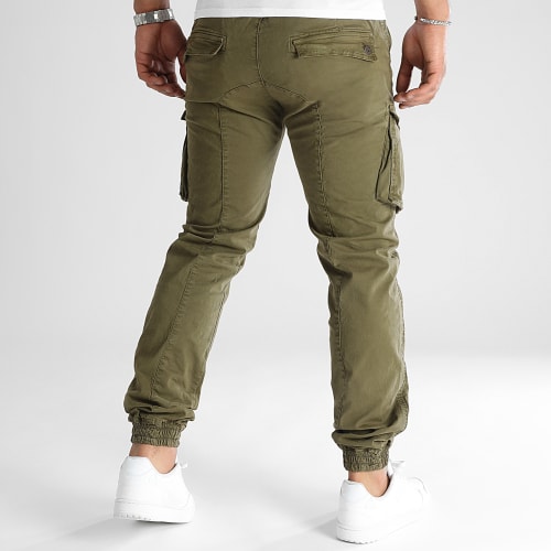 Lot De 2 Pantalons Cargo 0366 0369 Noir Vert Kaki