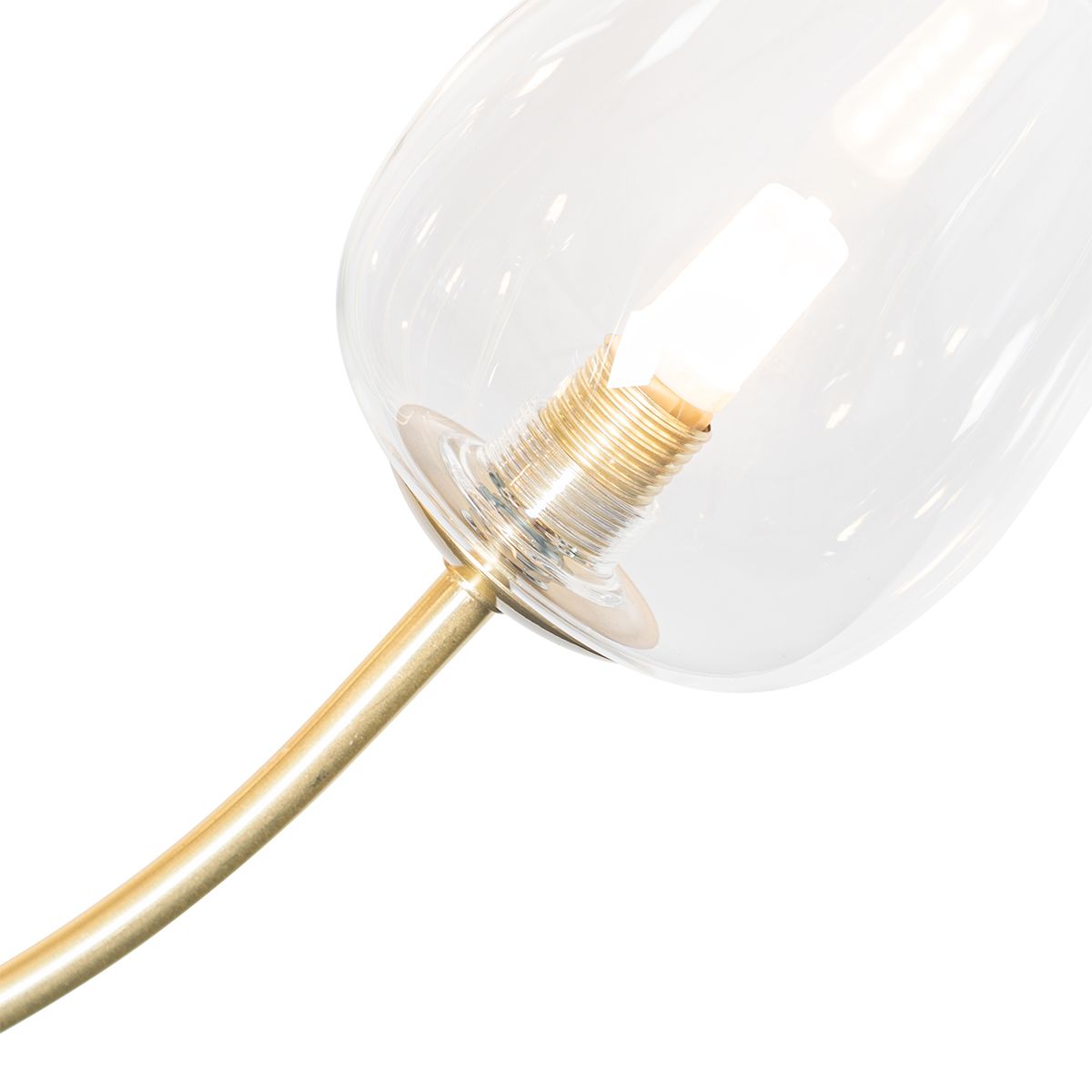 Klassieke hanglamp goud met glas 12-lichts - Elien