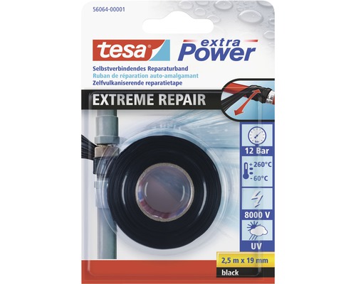 Tesa Extreme Repair zwart 19 mm x 2,5 m