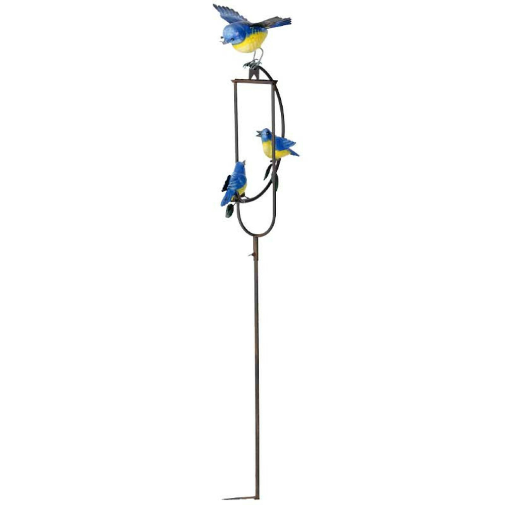 Mobile fer oiseaux bleus 28x13x129cm