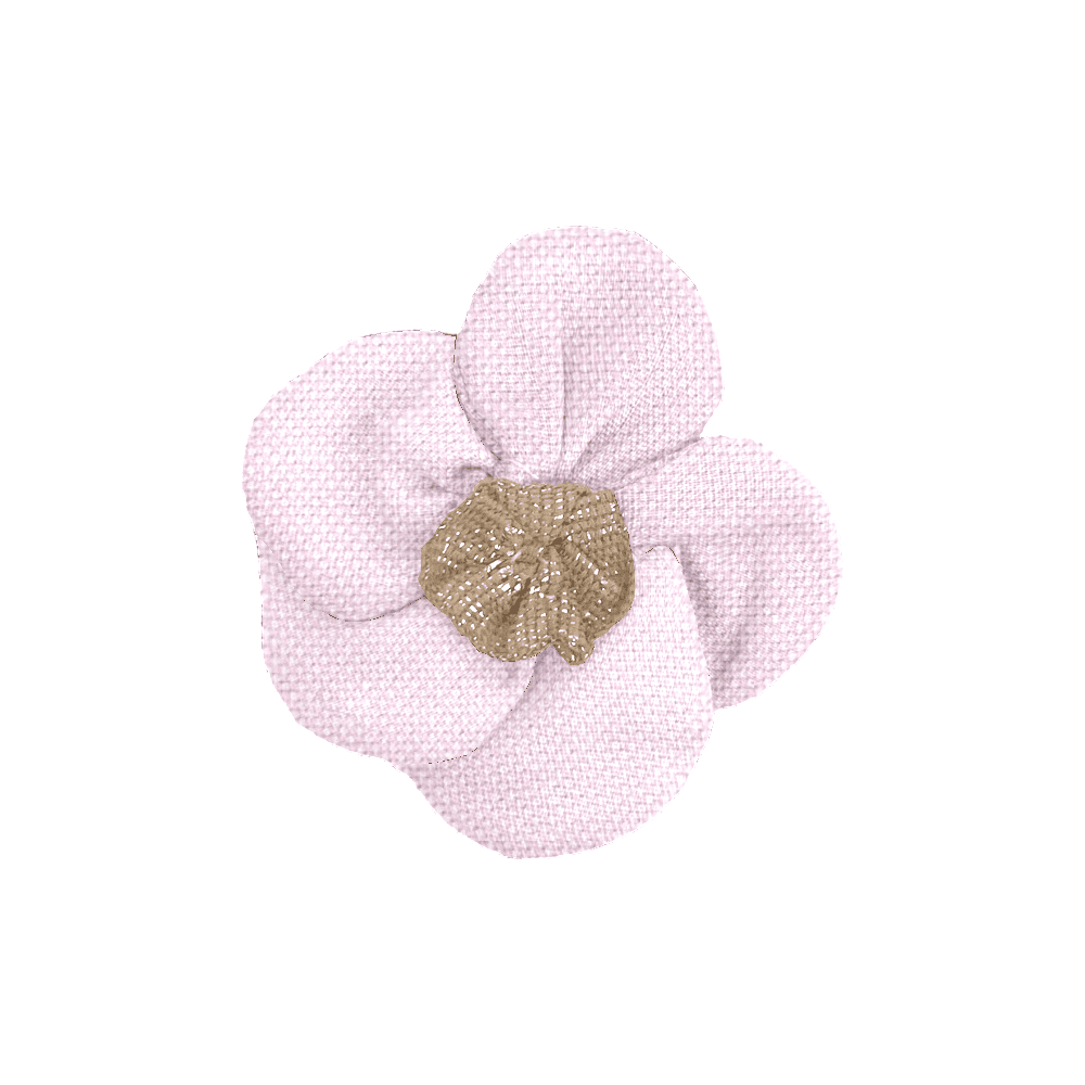 Mini Barrette Pétales De Fleur Oxford Rose