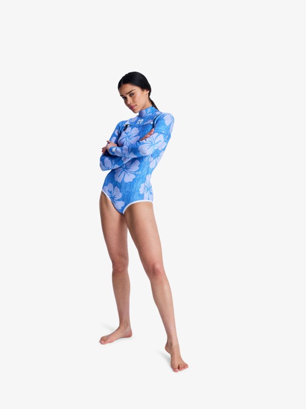 1.5mm Rise Natural Springsuit manches longues Bleu Femme