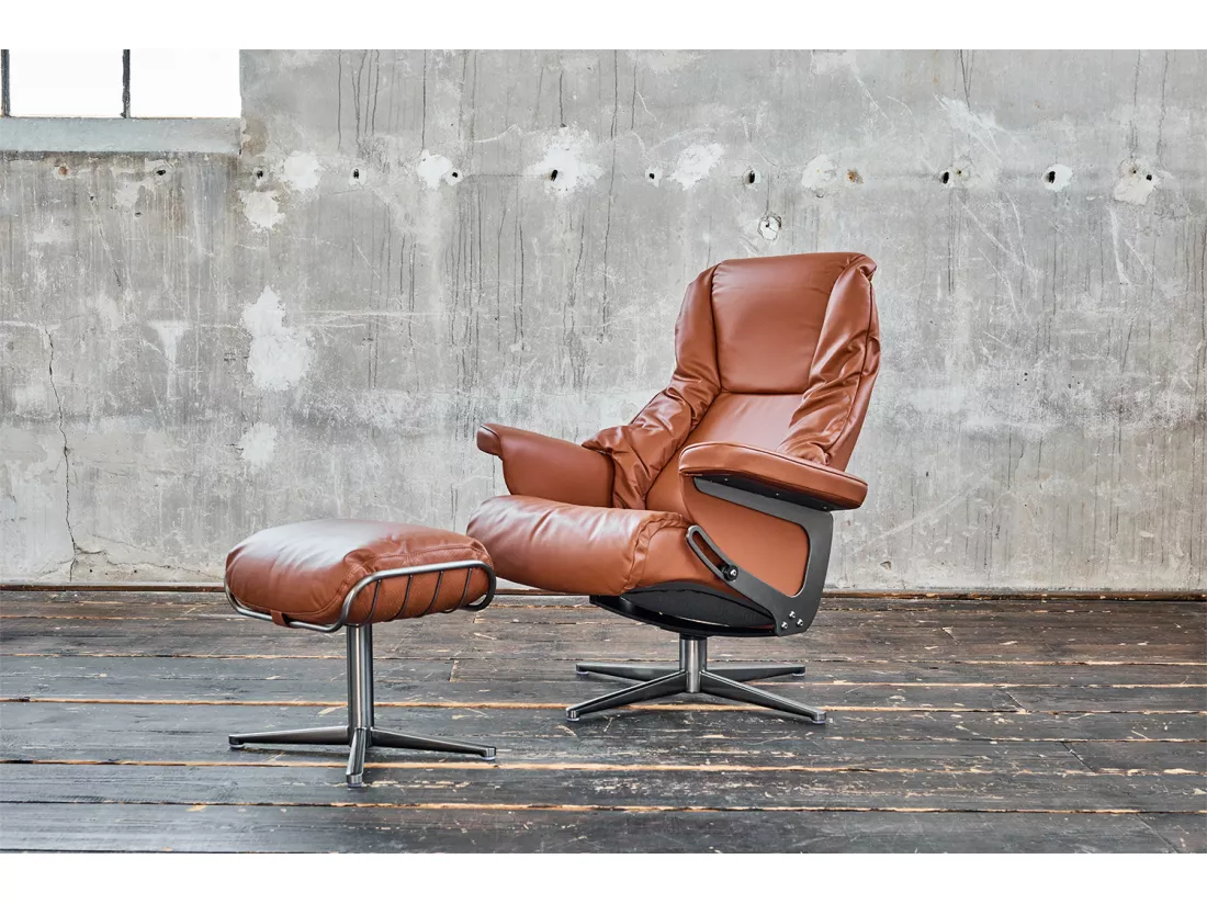 Fauteuil - marron cuir - MODO