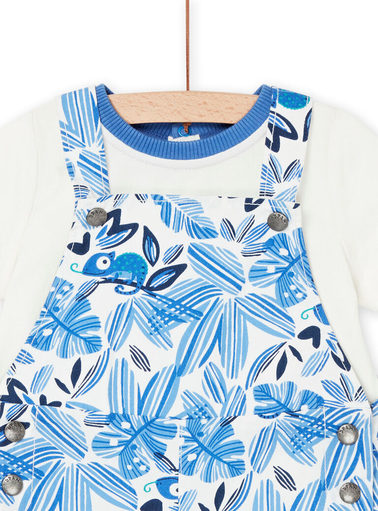 T-shirt et salopette craie à imprimé fleuri