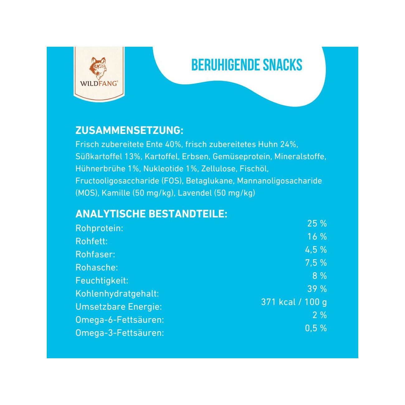 Wildfang Beruhigende Snacks - getreidefrei 3 x 70 g