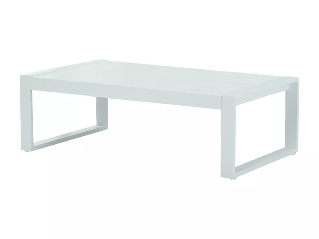 Table basse de jardin en aluminium - Blanc - MOLOKAI de MYLIA