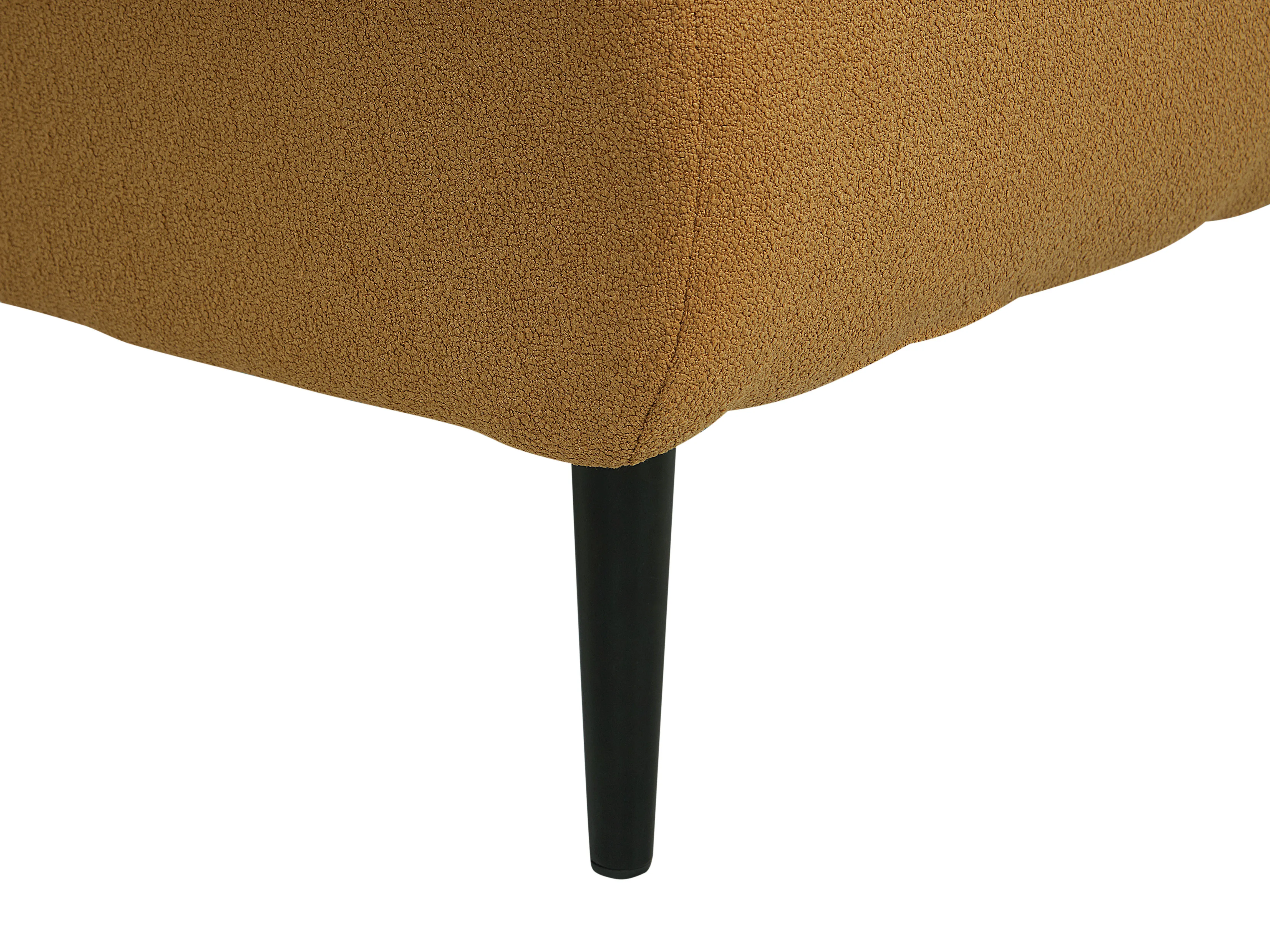 Rechtszijdige chaise longue CHEVANNES Bouclé Mosterdgeel