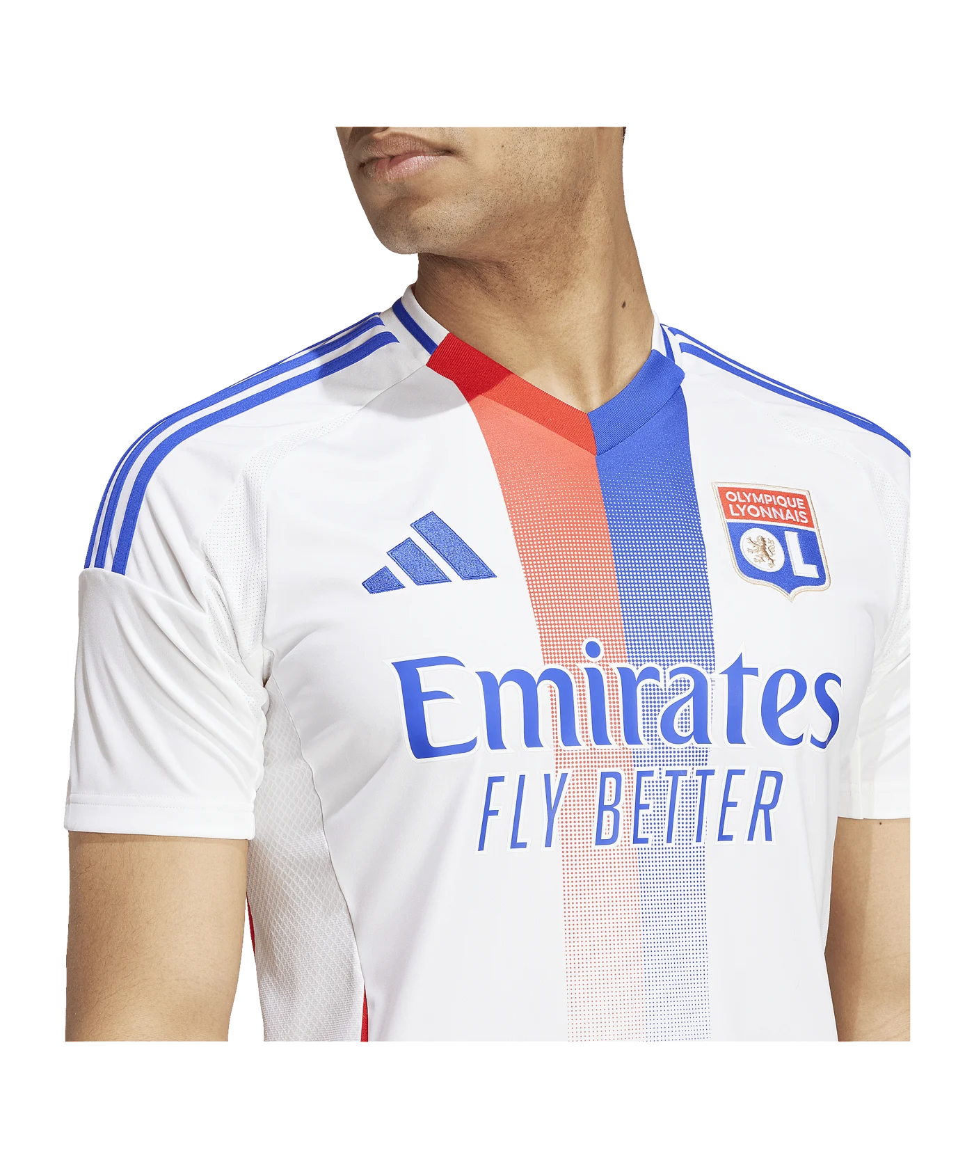 adidas Olympique Lyon Trikot Home 2024/2025 Weiss