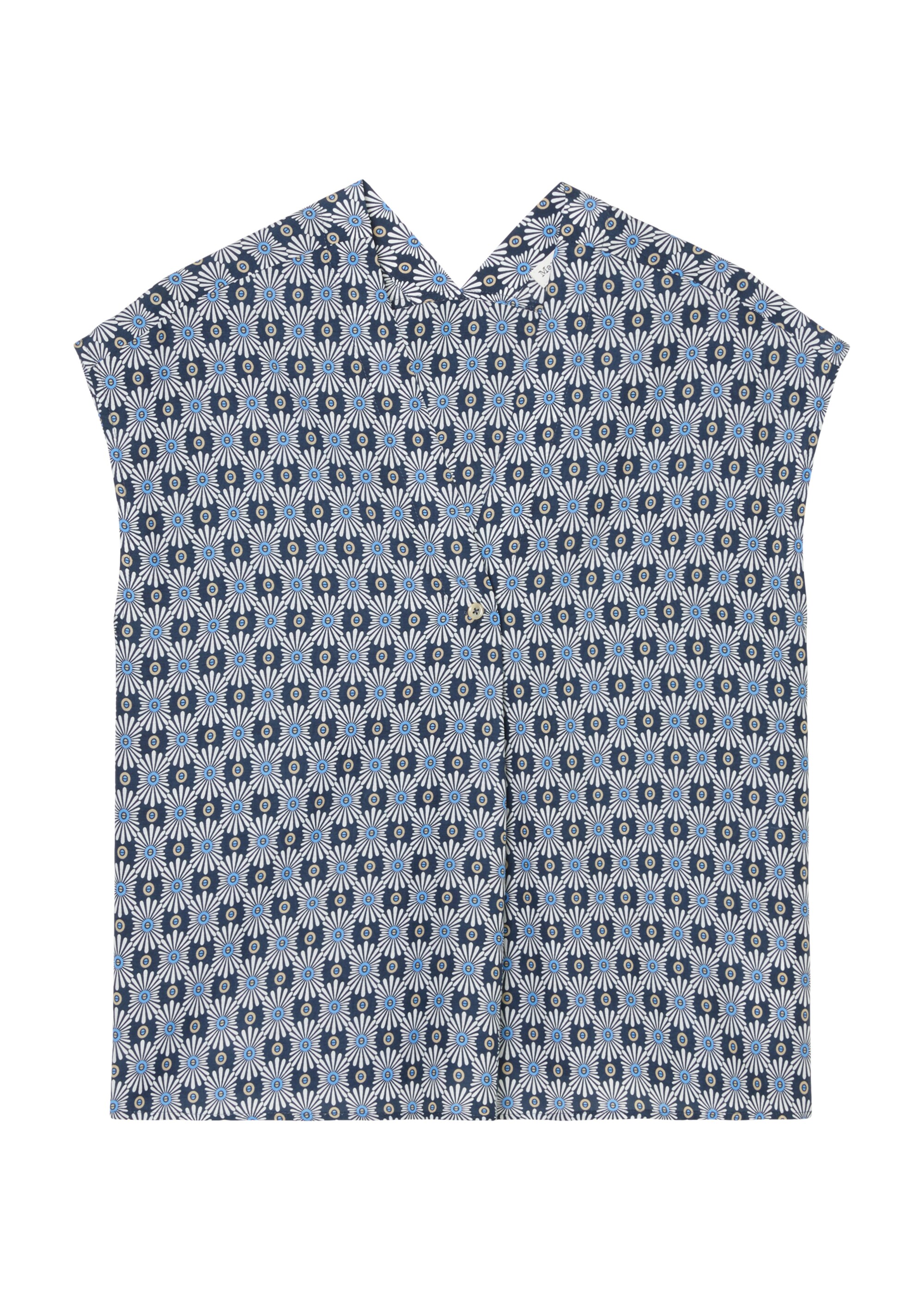 Ärmellose V-Neck-Bluse regular aus softem Organic Cotton-Viskose-Mix