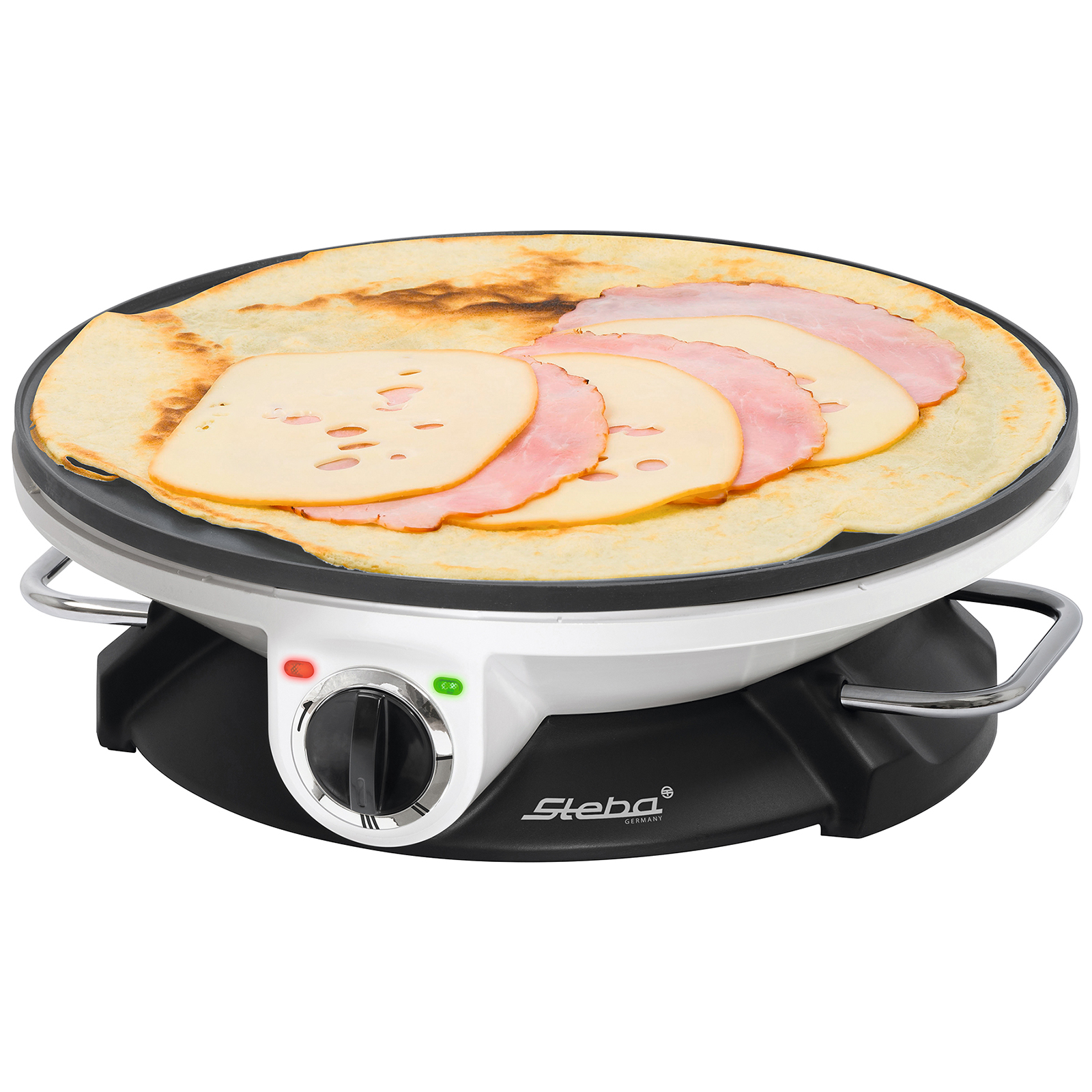 STEBA Crêpes-Maker - schwarz-weiß - inklusive Zubehör