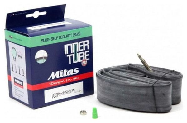 MITAS - Chambre a Air Anti Crevaison 26x1 75 - 2 50 fv47 Presta - Conception en Butyle Standard - Fiable et Résistante