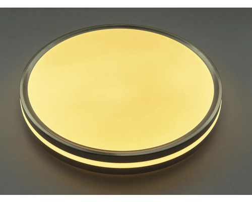 FLAIR Viyu LED plafondlamp, dimbaar, 24W, 2500 lm, 2700-6500 K, HxØ 6,54x36,5 cm, Musica chroom/mat - Compatibel met SMART HOME van hornbach