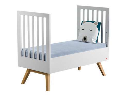 Lit transformable 70X140 Nature Baby Blanc/Bois - VOX