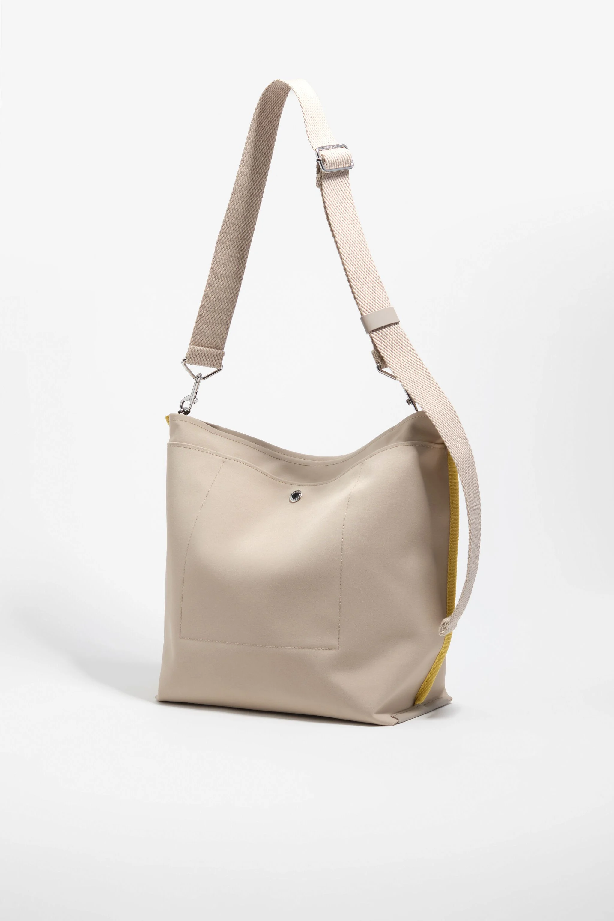 Bolsa Carlino em gabardine cor areia média