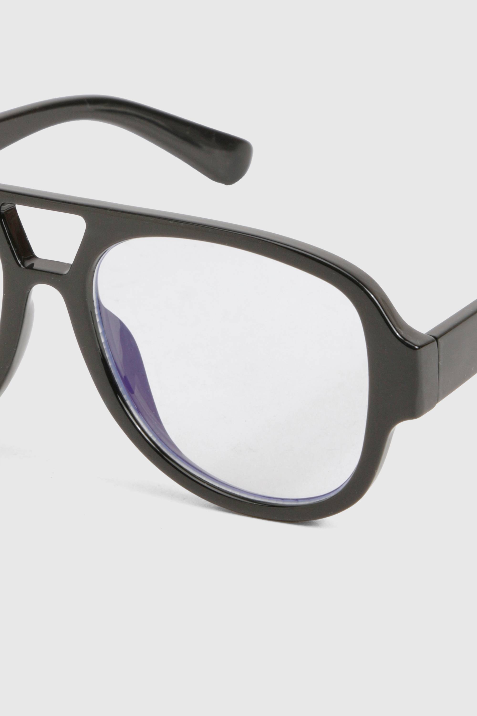 boohoo Lunettes de lumière bleue rétro oversize aviator