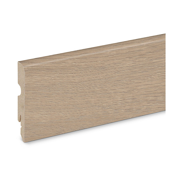 Plinthe MDF 220 x 8 cm Décor 125 chêne blanc (vendue à la pièce)