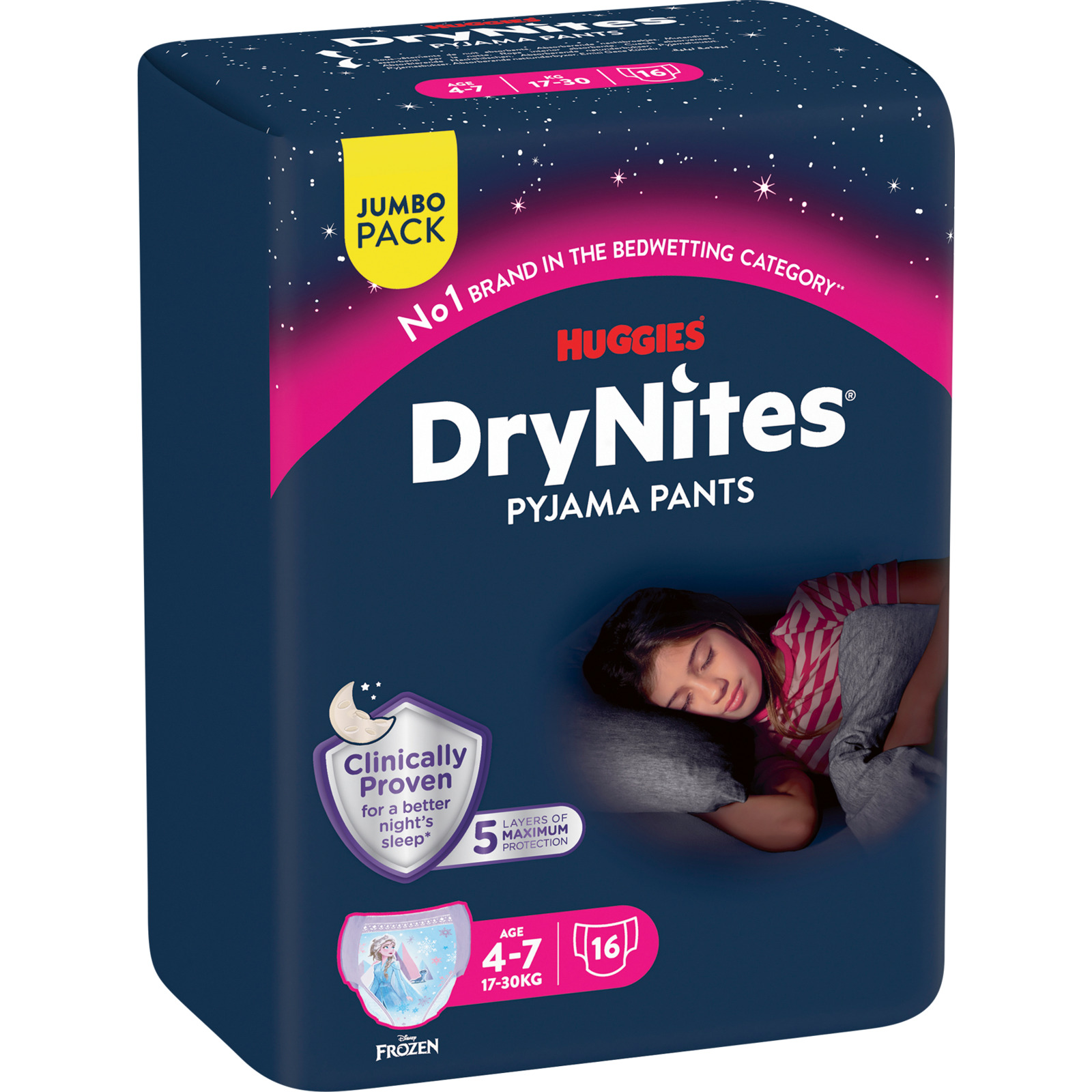 Huggies DryNites Pyjama-Nachthöschen Gr. 4-7, 16 Stück