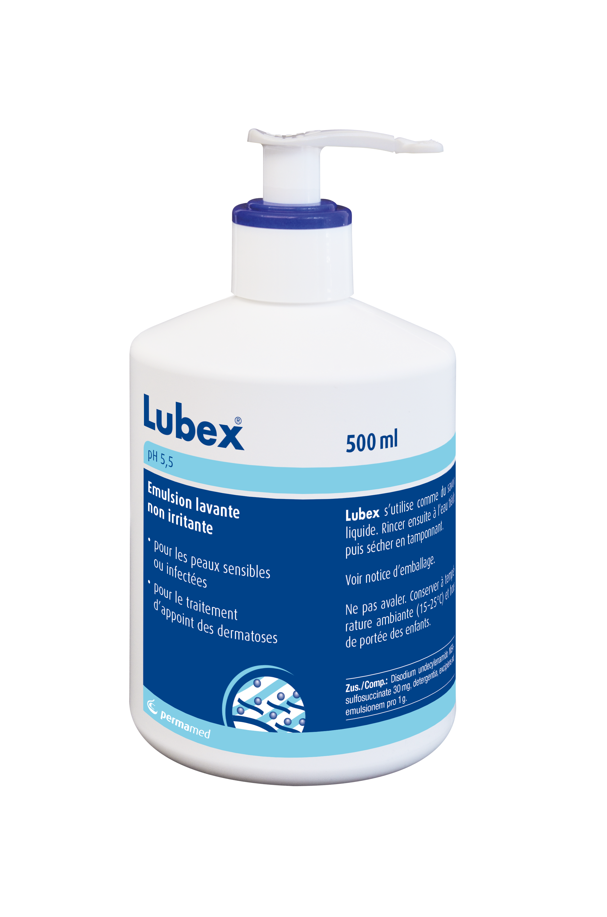LUBEX Reizlose Hautwaschemulsion extra mild<br>500 ml, Dispenser, Emulsion zur Anwendung auf der Haut, pH 5.5