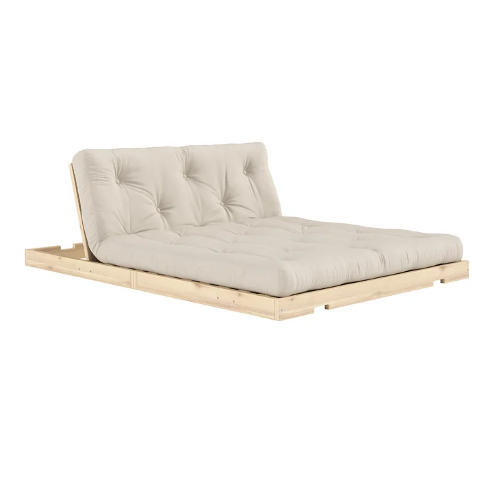 Karup Design - Flip Tagesbett, 140 x 200 cm, Kiefer natur / mocca (755)