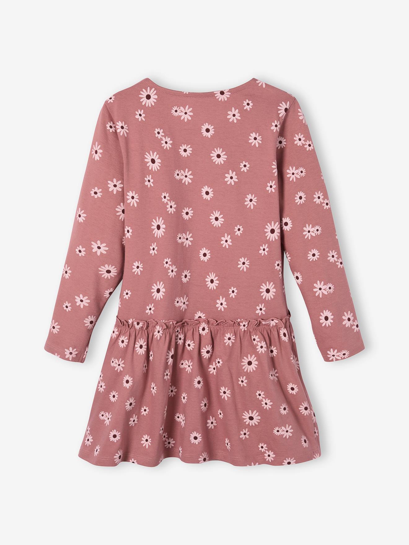 Vestido rosa estampado para meninas