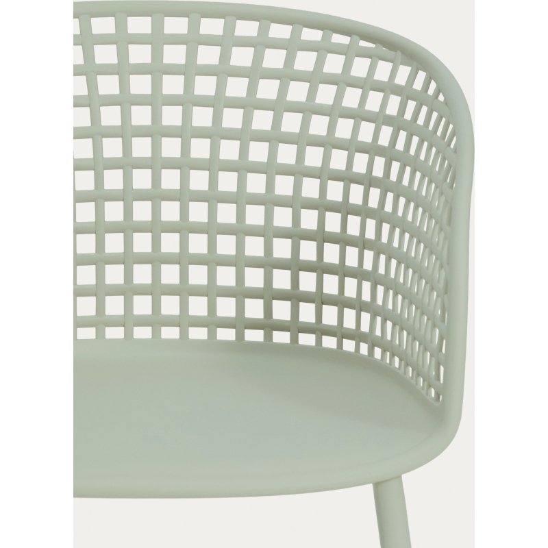 Chaise d’extérieur Tenaro en plastique avec structure en acier vert