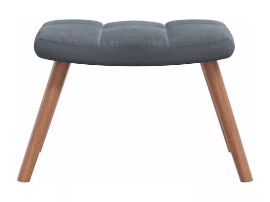 Chaise de relaxation avec repose-pied Gris foncé Velours