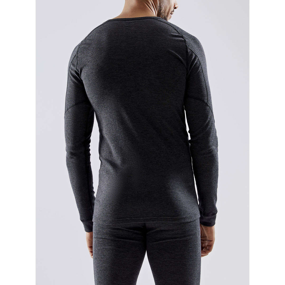 Craft CORE Wool Merino Hardloopshirt Lange Mouwen Zwart Melange Heren