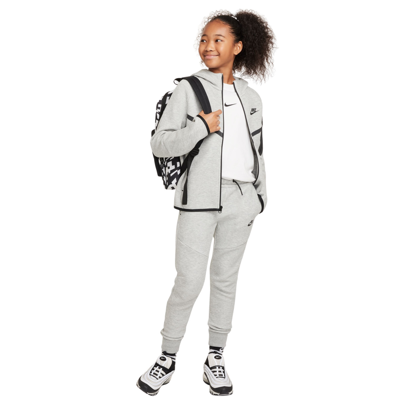 Nike Tech Fleece Sportswear Trainingspak Kids Lichtgrijs Zwart