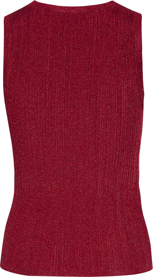 Gestuz SilviGZ rib sl top Feisty red metallic