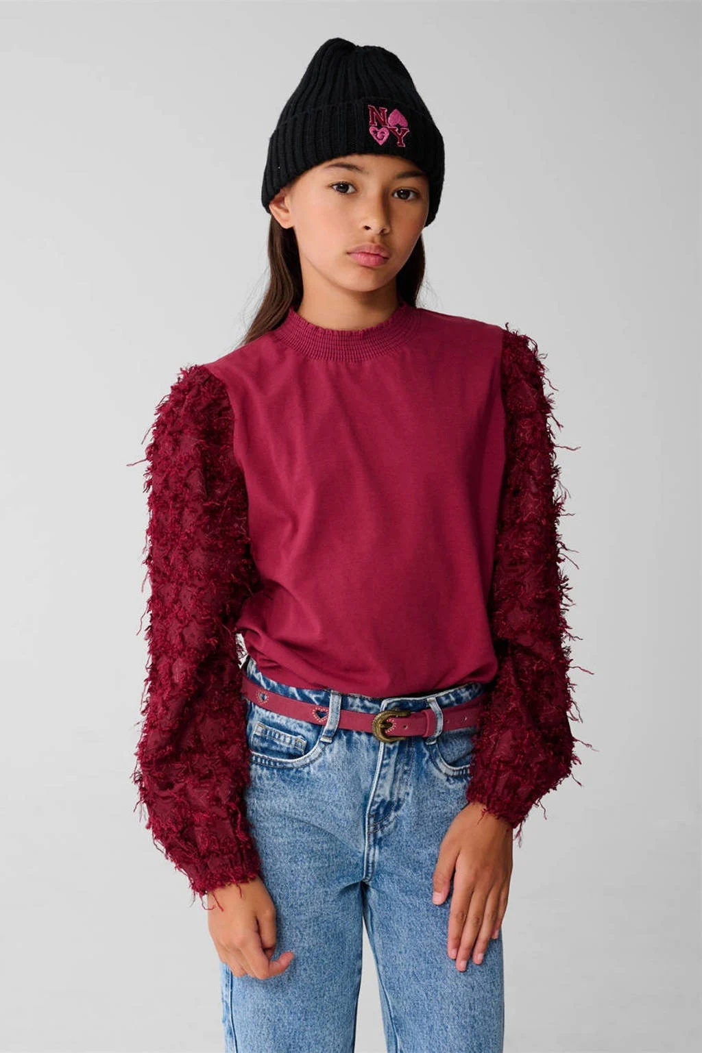Shoeby blousetop donkerrood