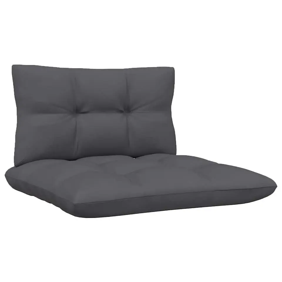 vidaXL - Loungeset - Wit - Grenenhout - 3 stuks - Met kussens