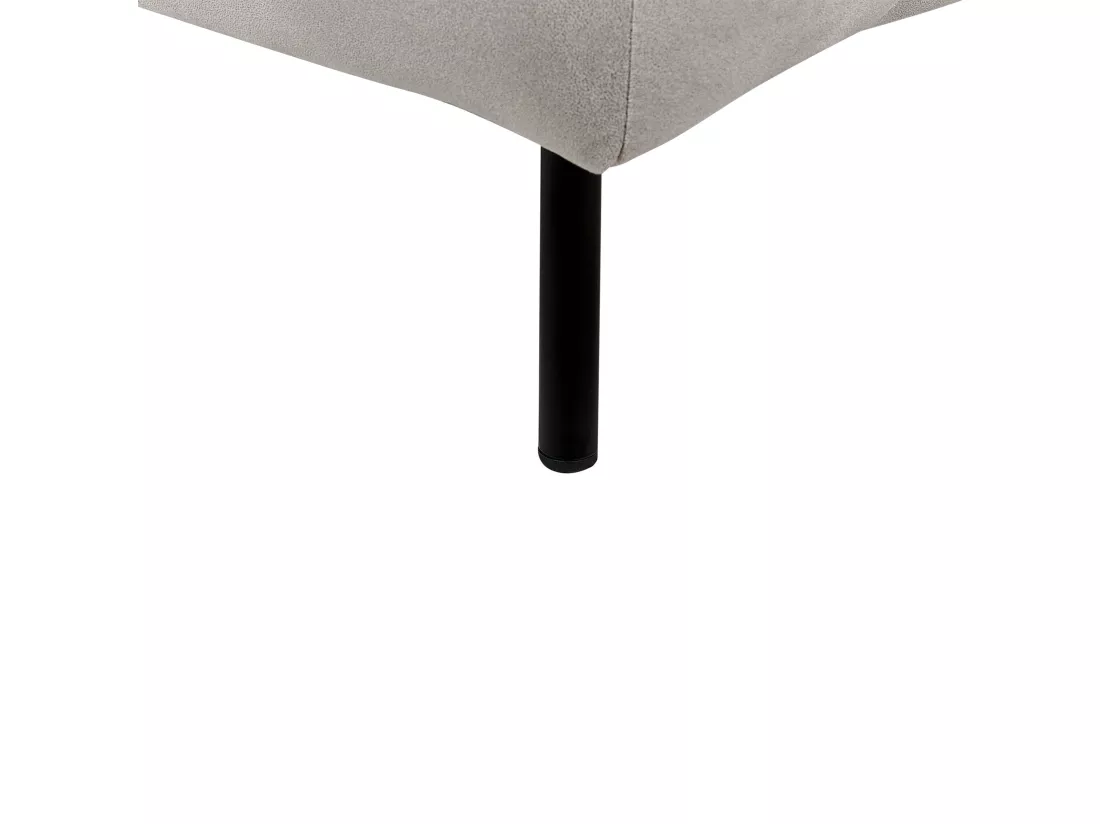 Chaise longue côté droit en velours taupe LANNILS