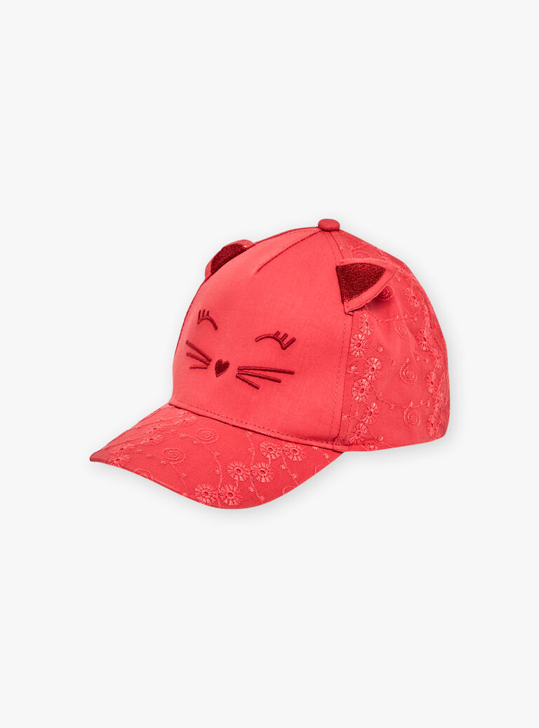 Casquette coquelicot à animation oreilles de chat 3D